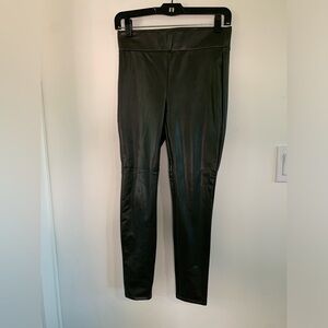 Loft Black Wild Moss Faux leather leggings NWT size XSP XS petite